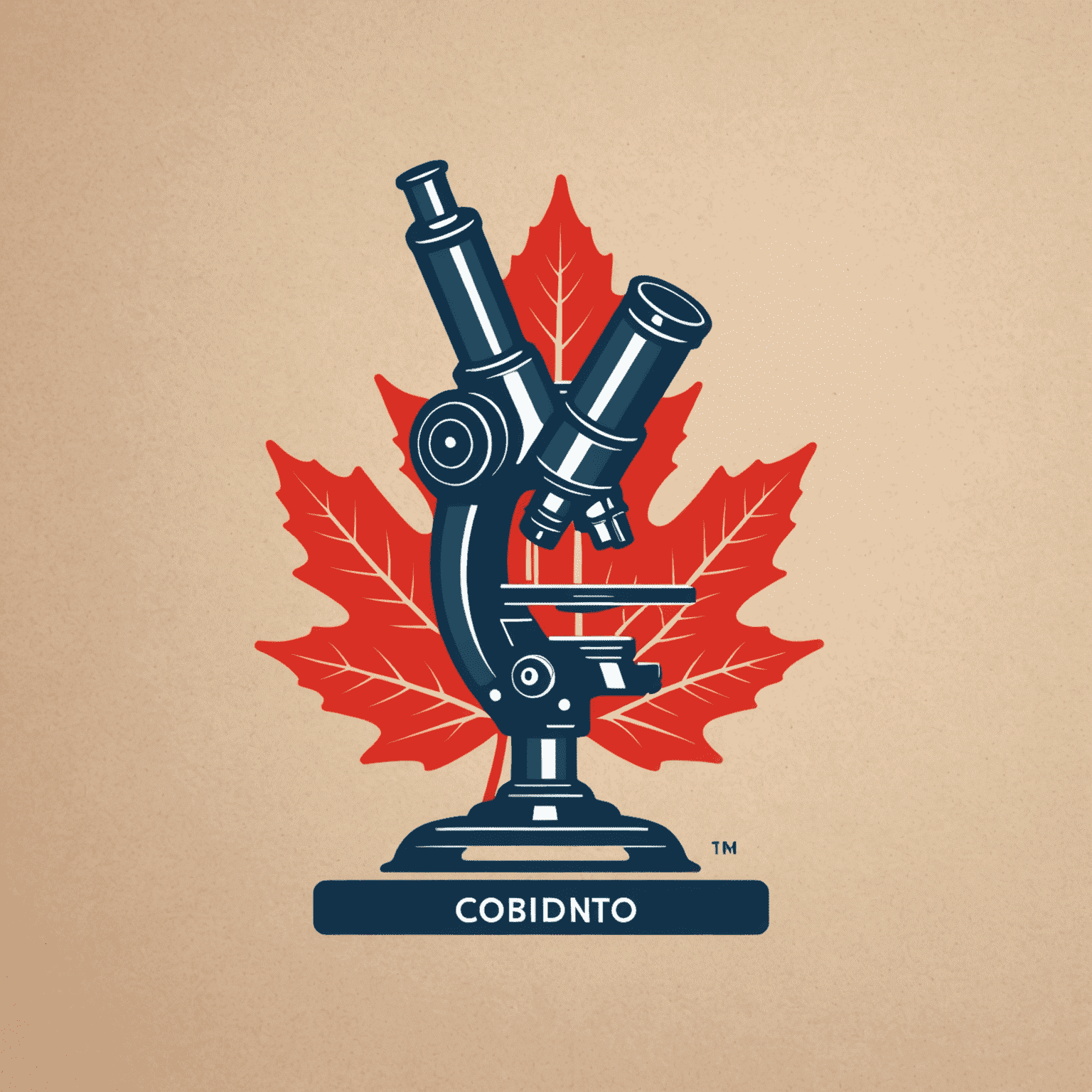 Cabidentso logo featuring a stylized microscope and maple leaf, representing scientific research in Canada