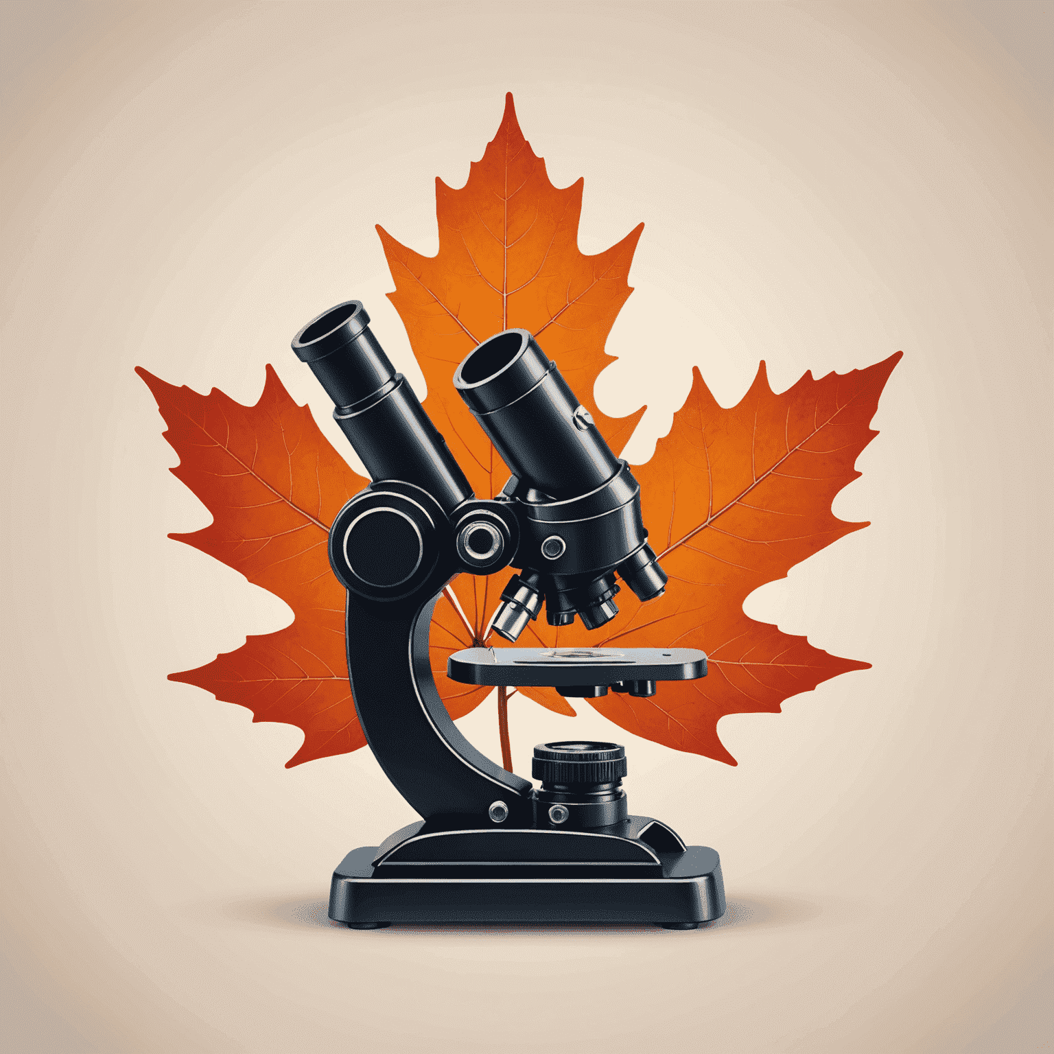 Cabidentso logo featuring a stylized microscope and maple leaf, representing scientific research in Canada