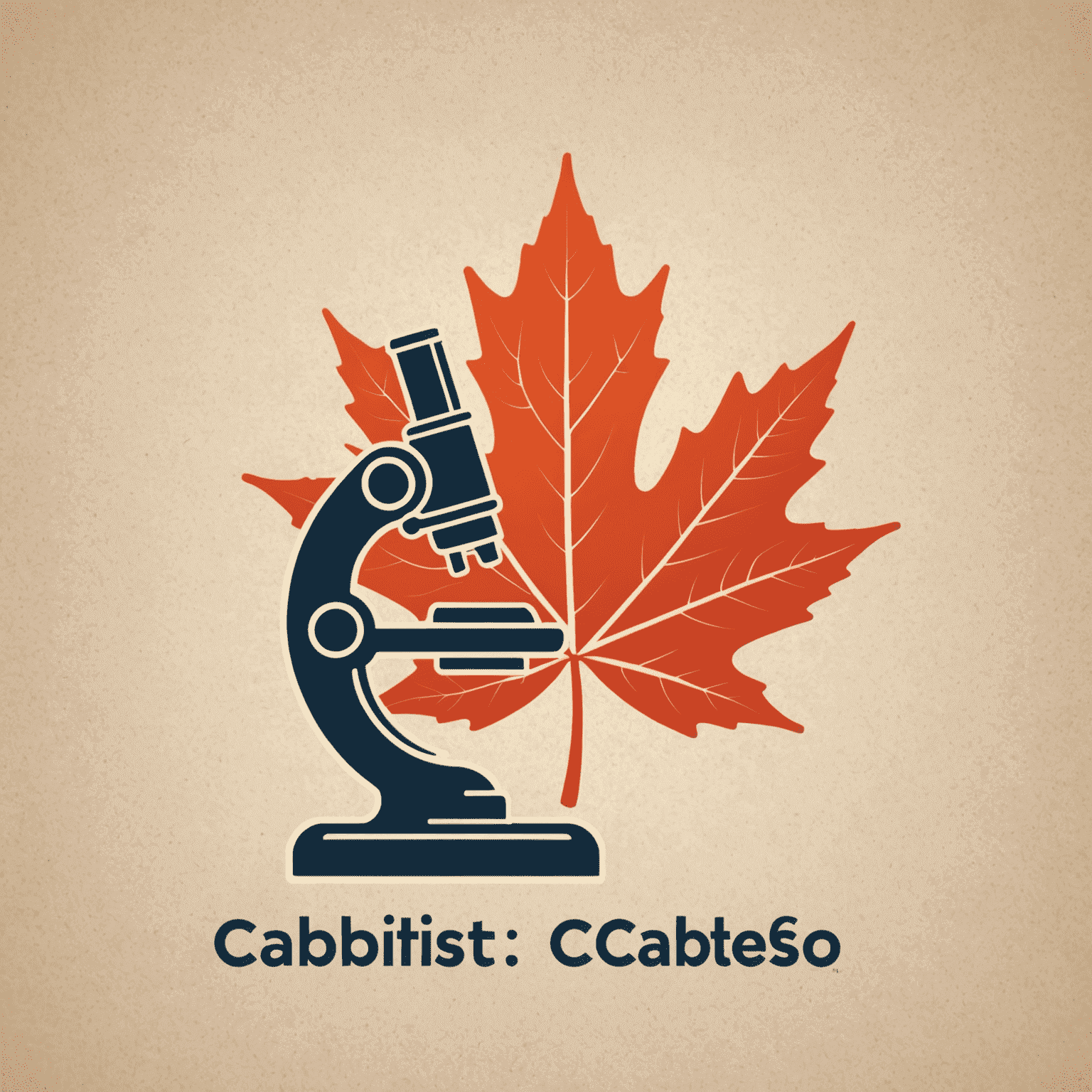 Cabidentso logo featuring a stylized microscope and maple leaf, representing scientific research in Canada