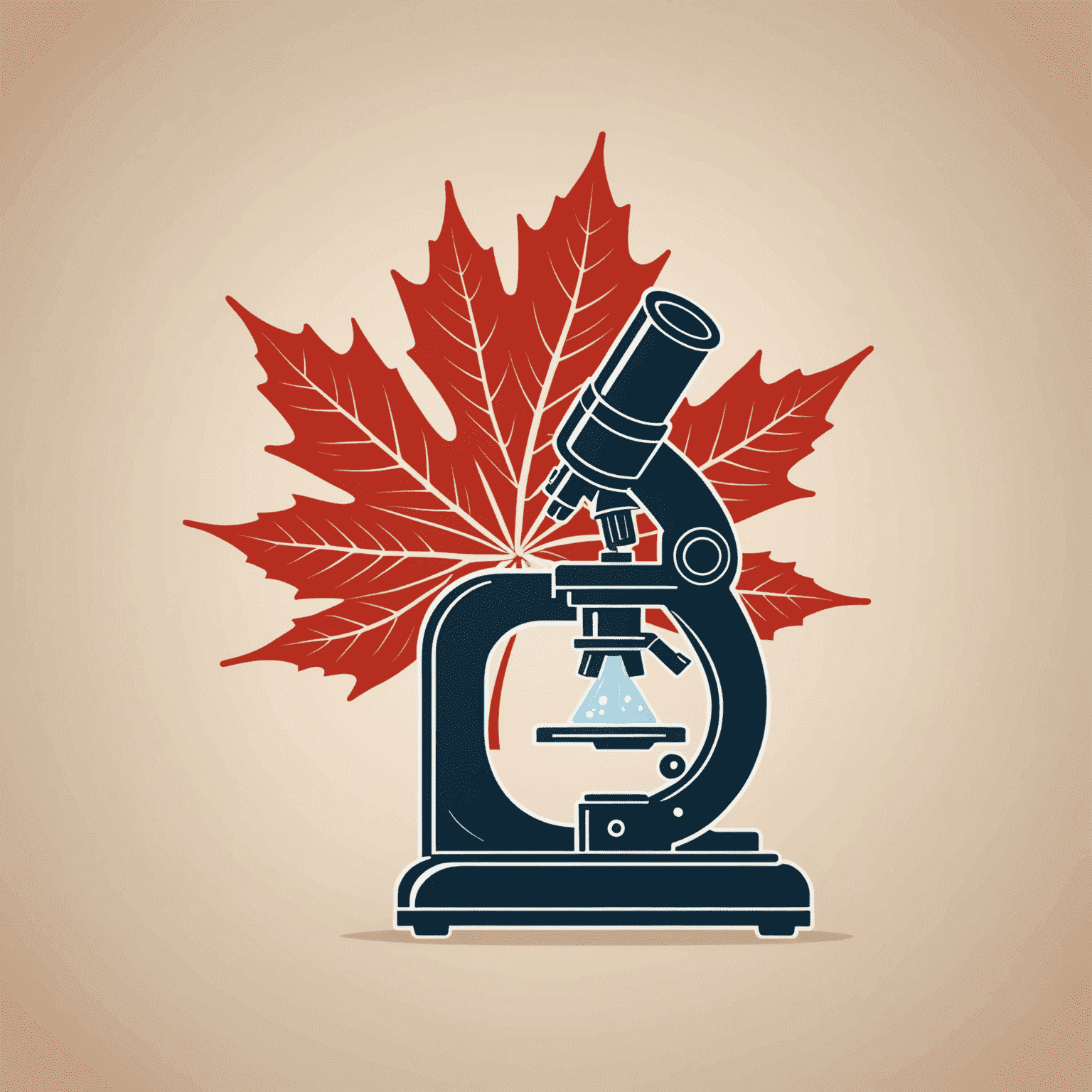Cabidentso logo featuring a stylized microscope and maple leaf, representing scientific research in Canada