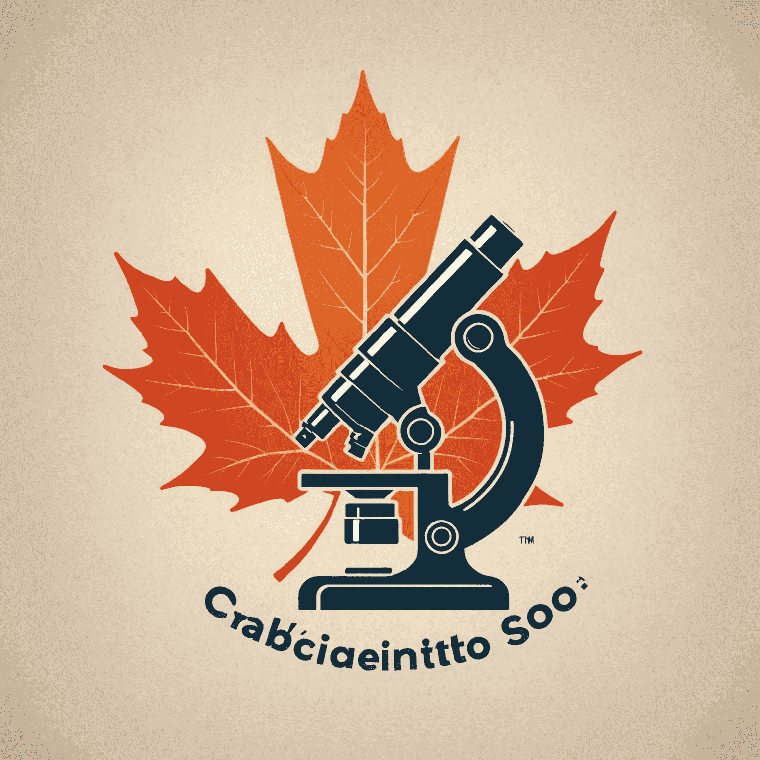 Cabidentso logo featuring a stylized microscope and maple leaf, representing scientific research in Canada